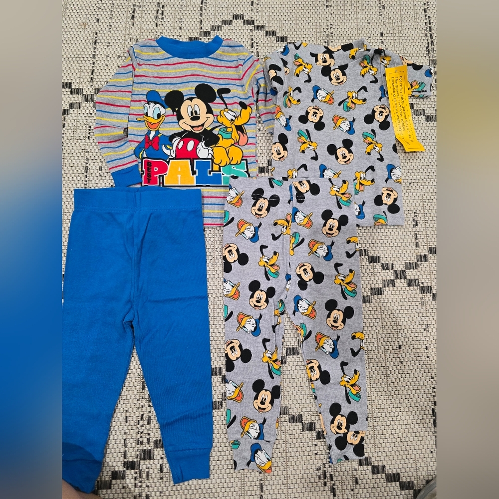 2 New Mickey Mouse Pajama Set 18M